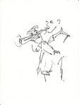 trumpet no. 19 (c) Jazz Zeichnung von Martina Wald