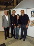 Das Team der ausstellende Künstler Volker Kurz, Frank Koebsch, Conny Stark, Ulli Schwenn bei der Ausstellung “see more jazz in fine art”